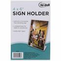 Golite nu-dell Freestanding Sign Holder - 4" Width x 6" Height - Rectangular Shape - Award, Certificate, Photo - Plastic - Clear - 1 Each