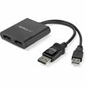 StarTech.com MST hub - DisplayPort to 2x DisplayPort - 3840 × 2160 - 78.74" Maximum Operating Distance - DisplayPort - USB - Plastic