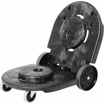 Rubbermaid Commercial Brute Tandem Dolly for 2620, 2632, 2643, 2655, 3526, 3536 Containers - 400 lb Load Capacity - 8" , 3" Caster Size - 45" Length x 20.20" Width x 8" Height - Black - 1 Each