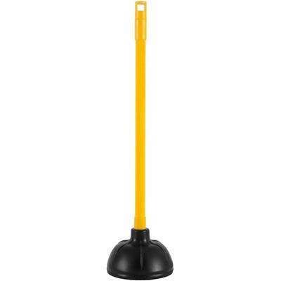 Genuine Joe Value Plus Plunger - 5.75" Cup Diameter - 23" Length - Yellow - Toilet, Drain, Pipe