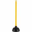 Genuine Joe Value Plus Plunger - 5.75" Cup Diameter - 23" Length - Yellow - Toilet, Drain, Pipe