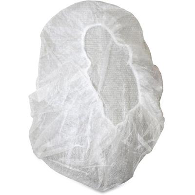 Genuine Joe Nonwoven Bouffant Cap - Recommended for: Hospital, Laboratory - Large - 21" Stretched Diameter - Contaminant Protection - Polypropylene - White - Lightweight, Comfortable, Elastic Headband - 1 Pack