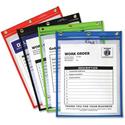 C-Line Heavy-Duty Super Heavyweight Plus Stitched Shop Ticket Holder - 9" x 12" - Vinyl - Assorted - Heavyweight - 20 / Box