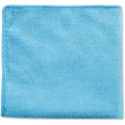 Rubbermaid Commercial Microfiber Cleaning Cloths, 12 x 12, Blue, 24/Pack - For Commercial - Cloth - 12" Length x 12" Width - Reusable, Durable, Bleach-safe, Launderable, Chemical Resistant - Blue - 24 / Pack