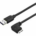 StarTech.com Slim Micro USB 3.0 Cable - Right-Angle Micro-USB - 2m (6ft) - 6.56 ft USB/USB Micro-B Data Transfer Cable for Tablet, Portable Hard Drive, Card Reader, Storage Enclosure, Notebook, Desktop Computer - First End: 1 x 9-pin USB 3.0 Type A -