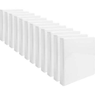 Business Source Round-ring View Binder - 1" Binder Capacity - Letter - 8 1/2" x 11" Sheet Size - 225 Sheet Capacity - Fastener(s): Round Ring - Pocket(s): 2, Internal - Chipboard, Polypropylene - White - Wrinkle-free, Gap-free Ring, Clear Overlay, No