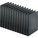 Business Source Basic Round-ring Binder - 1" Binder Capacity - Letter - 8 1/2" x 11" Sheet Size - 3 Ring(s) - Fastener(s): Round Ring - Pocket(s): Inside Front & Back - Chipboard, Polypropylene - Black - 9.60 oz - Sturdy, Non Locking Mechanism, Expos