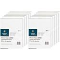 Business Source Plain Memo Pads - 100 Sheets - Plain - Glued - Unruled Front Ruling - 15 lb Basis Weight - 4" x 6" Sheet Size - White Paper - Chipboard Backing - 1 Dozen/Pack - 12 / Carton