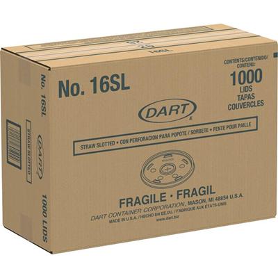 Dart Translucent Slotted Foam Cup Lids - Translucent - 100/Pack - 10 / Carton