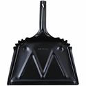 Genuine Joe Heavy-Duty Metal Dustpan - 12" Wide - Steel - Black - 1 Each