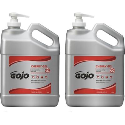 Gojo&reg; Cherry Gel Pumice Hand Cleaner - Cherry Scent - 1 gal - Pump Bottle Dispenser - Dirt Remover, Oil Remover, Grease Remover, Paint Remover, Tar Remover - Hand, Skin - Heavy Duty, pH Balanced, Pleasant Scent - 2 / Carton