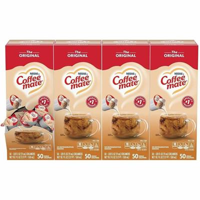 Coffee mate Original Nondairy Liquid Creamer Singles - Original Flavor - 0.38 fl oz (11 mL) - 200 Serving - 50/Box - 4 / Carton