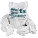 Bag A Rags Cotton Wiping Cloths - For Multipurpose - Absorbent, Lint-free - White - 12 / Carton