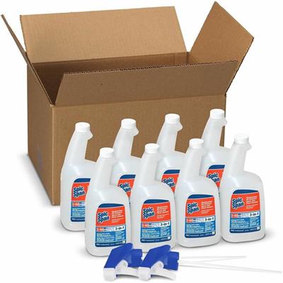 Spic and Span Disinfecting All Purpose Spray - For Multipurpose - 32 fl oz (1 quart) - Fresh Scent - Recommended For: Grease Remover, Bacteria Remover, Virus Remover, Germs Remover - Heavy Duty, Disinfectant, Anti-bacterial - Light Blue - 8 / Carton