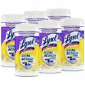 Lysol Dual Action Wipes - For Multipurpose - Citrus Scent - 7" Length x 7.25" Width - Recommended For: Virus Remover, Bacteria Remover, Germs Remover, Allergen Remover, Pet Dander Remover, Dust Mite Remover, Pollen Remover - Pre-moistened, Anti-bacte
