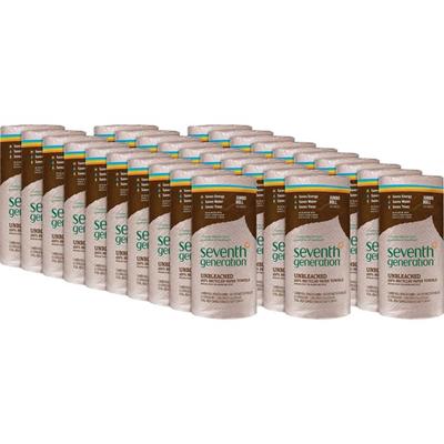 Seventh Generation 100% Recycled Paper Towels - 2 Ply - 11" Width x 9" Length - 120 Sheets/Roll - Brown - Paper - 30 / Carton