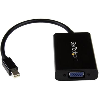 StarTech.com Mini DisplayPort to VGA Adapter with Audio - Mini DP to VGA Converter-1920x1200 - 1 x 20-pin Mini DisplayPort Digital Audio/Video - Male - 1 x 15-pin HD-15 - Female, 1 x Mini-phone Audio - Female, 1 x 5-pin Micro USB Type B - Female - Bl