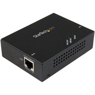StarTech.com 1-Port Gigabit PoE+ Extender - 802.3at and 802.3af - 100 m (330 ft) - 56 V DC Output - 1 x Gigabit Ethernet Input Port(s) - 1 x Gigabit PoE+ Output Port(s) - 24 W - Black