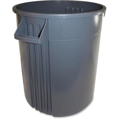 Gator Plus 32-gallon Vented Container - 32 gal Capacity - Round - Crush Resistant, Handle, Vented - 28.5" Height x 25.6" Width - Plastic, Polyethylene - Gray - 1 Each