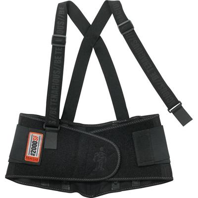 Ergodyne ProFlex High-performance Back Support - 30" to 34" Waist Size - Strap Mount - Black - 1 Each