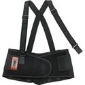 Ergodyne ProFlex High-performance Back Support - 30" to 34" Waist Size - Strap Mount - Black - 1 Each