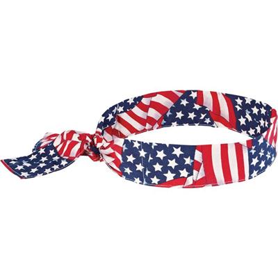 Ergodyne Evaporating Cooling Bandana - Red, White, Blue