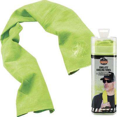 Ergodyne Evaporative Cooling Towel - High Visibility Lime - 1 Each