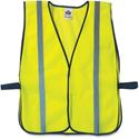Ergodyne Lime Standard Vest - Standard - Fabric - Lime - High Visibility, Comfortable, Machine Washable, Breathable, Hook & Loop Closure, Reflective - 1 Each