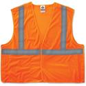Ergodyne Orange Econo Breakaway Vest - 2-Xtra Large/3-Xtra Large - Orange - Reflective, Machine Washable, Lightweight, Hook & Loop Closure, Pocket - 1 Each