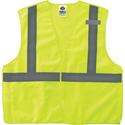 Ergodyne Lime Econo Breakaway Vest - Small/Medium - Lime - Reflective, Machine Washable, Lightweight, Hook & Loop Closure, Pocket - 1 Each