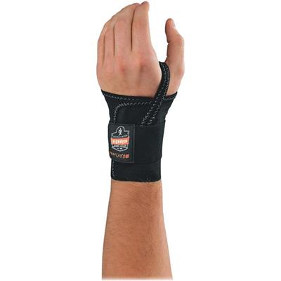 Ergodyne ProFlex 4000 Single-Strap Wrist Support - Left-handed - 7" to 8" Waist Size - Black - 1 Each