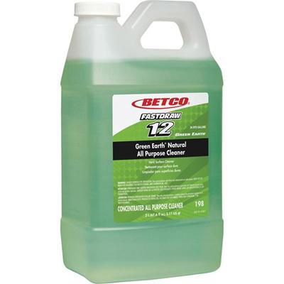 Betco Green Earth Natural All Purpose Cleaner - For Carpet, Multi Surface - Concentrate - 67.6 fl oz (2.1 quart) - Clean Scent - Recommended For: Grass Remover, Soil Remover - Green - 1 Each