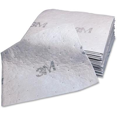 3M Maintenance Sorbent Pads - 15.5" Width x 20.5" Length - 100 / Carton - Scrim - White