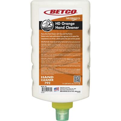 Betco Triton HD Orange Hand Cleaner Refill - Citrus Scent - 2.11 quart - Grease Remover, Grime Remover - Skin - White - Heavy Duty - 6 / Carton