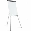 Quartet Melamine Presentation Easel - 36" (3 ft) Width x 24" (2 ft) Height - White Melamine Surface - Silver Graphite, Gray Frame - Magnetic - Adjustable, Rubber Feet, Sturdy, Durable - 1 Each