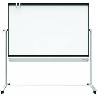 Quartet Prestige 2 Mobile Presentation Easel - 72" (6 ft) Width x 48" (4 ft) Height - White Painted Steel Surface - Graphite Frame - Rectangle - Magnetic - Assembly Required - 1 Each
