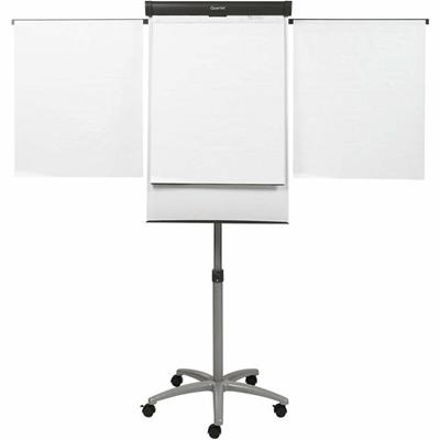Quartet Compass Nano-Clean Magnetic Mobile Presentation Easel - 36" (3 ft) Width x 24" (2 ft) Height - White Painted Steel Surface - Graphite Aluminum Frame - Horizontal - Magnetic - 1 Each