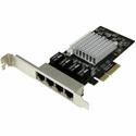 StarTech.com 4-Port Gigabit Ethernet Network Card - PCI Express, Intel I350 NIC - PCI Express x4 - Intel I350-AM4 - 4 Port(s) - 4 - Twisted Pair - 10/100/1000Base-T - Plug-in Card