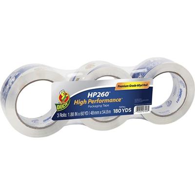Duck HP260 Packaging Tape - 60 yd Length x 1.88" Width x 3.1 mil Thickness - Clear - Temperature Resistant, Tear Resistant, Breakage Resistance - For Shipping, Storing, Moving, Sealing, Packing - 1 Pack