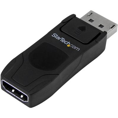 StarTech.com DisplayPort to HDMI Converter - Passive DP to HDMI Adapter - 4K - 1 x 20-pin DisplayPort DisplayPort 1.2 Digital Audio/Video Male - 1 x 19-pin HDMI HDMI 1.4 Digital Audio/Video Female - 3840 x 2160 Supported - Black - 1 Each