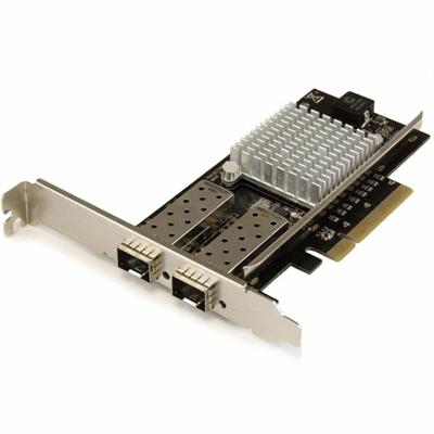 StarTech.com 2-Port 10G Fiber Network Card with Open SFP+ - PCIe, Intel Chip - PCI Express x4 - 20 Gbit/s Data Transfer Rate - Intel 82599 - 2 Port(s) - Optical Fiber - 10GBase-X - SFP+ - Plug-in Card - Black