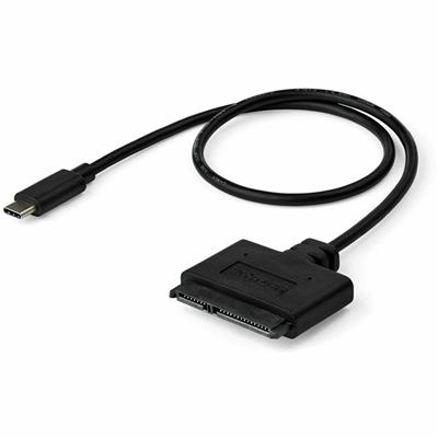 StarTech.com USB 3.1 (10Gbps) Adapter Cable for 2.5" SATA Drives - USB-C - 1 x 22-pin SATA 3.0 - 1 x 24-pin USB 3.1 Type C - Male - Black - 1 Each