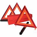 Deflecto Emergency Warning Triangle Kit - 17.3" Width x 16.5" Height - Triangle Shape - Reflective, Non-flammable - Outdoor - Orange, Red - 1 Each