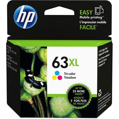 HP 63XL Original High Yield Inkjet Ink Cartridge - Tri-color - 1 Each - 300 Pages