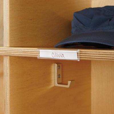 Jonti-Craft Name Tag Holders - Plastic - White - 5 / Pack