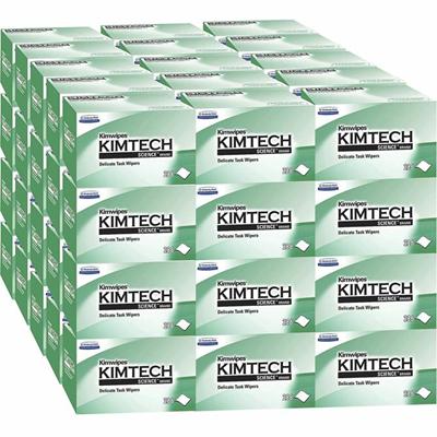 KIMTECH Science Kimwipes Delicate Task Wipers - 1 Ply - 4.39" Width x 8.20" Length - White - 286/Box - 60 / Carton