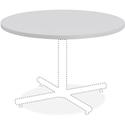 Lorell Hospitality Collection Tabletop - Round Top - 1" Table Top Thickness x 42" Table Top Diameter - Breakroom, Cafeteria - Assembly Required - High Pressure Laminate (HPL), Light Gray - Particleboard, Polyvinyl Chloride (PVC) - 1 Each