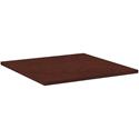Lorell Hospitality Collection Tabletop - Square Top - 36" Table Top Length x 36" Table Top Width x 1" Table Top Thickness - Breakroom, Cafeteria - Assembly Required - High Pressure Laminate (HPL), Mahogany - Particleboard Top Material - 1 Each
