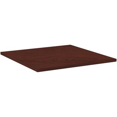 Lorell Hospitality Collection Tabletop - Square Top - 42" Table Top Length x 42" Table Top Width x 1" Table Top Thickness - Breakroom, Cafeteria - Assembly Required - High Pressure Laminate (HPL), Mahogany - Particleboard Top Material - 1 Each