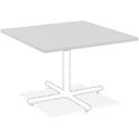 Lorell Hospitality Collection Tabletop - Square Top - 42" Table Top Length x 42" Table Top Width x 1" Table Top Thickness - Breakroom, Cafeteria - Assembly Required - High Pressure Laminate (HPL), Light Gray - Particleboard Top Material - 1 Each